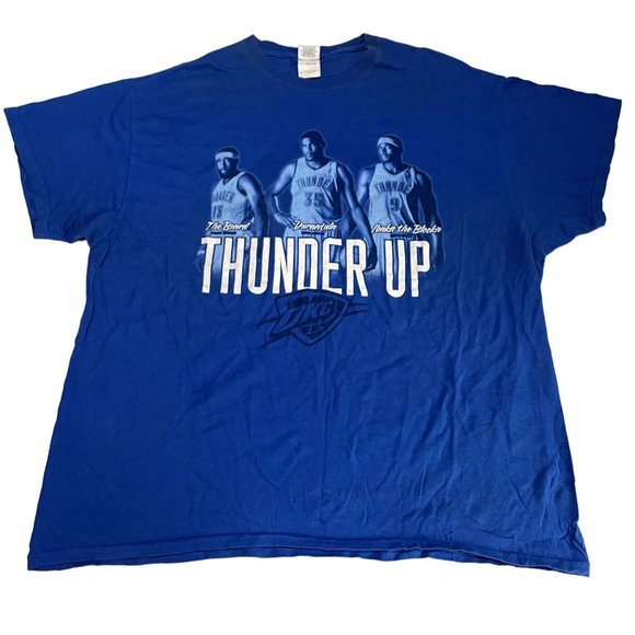 OKC Thunder Trio‎ James Harden Kevin Durant Serge Ibaka T SHIRT B1 - Picture 1 of 10